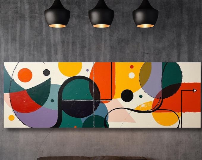 Wassily Kandinsky style Canvas Wall Art,A Gallery Exhibition ART Kandinsky Canvas Print Home Decor Kandinsky Canvas Art Ready to Hang Canvas