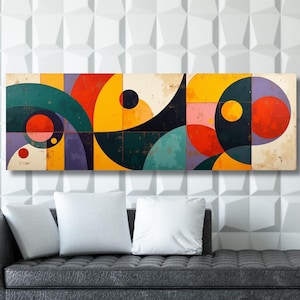 Wassily Kandinsky style Canvas Wall Art,A Gallery Exhibition ART Kandinsky Canvas Print Home Decor Kandinsky Canvas Art Ready to Hang Canvas