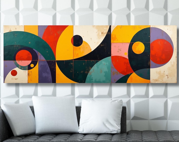Wassily Kandinsky style Canvas Wall Art,A Gallery Exhibition ART Kandinsky Canvas Print Home Decor Kandinsky Canvas Art Ready to Hang Canvas