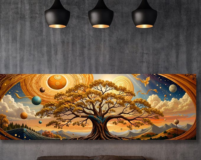 Tree of life Gustav Klimt Canvas Wall Art,Tree of life Framed Wall Art,Tree of life Poster, Extra Large Wall Art Tree of life Ready to Hang
