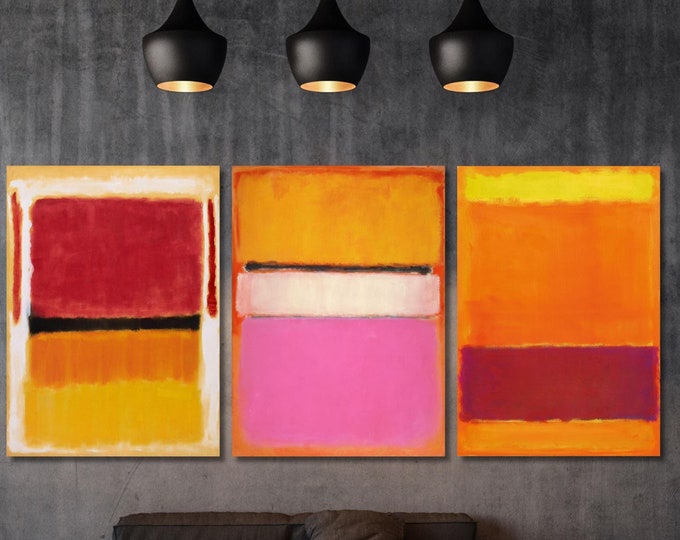 Set of 3 Mark Rothko Canvas Print Abstract Art,Minimalism Painting,Rothko Canvas,Rothko Poster,Rothko Poster Print,Painting,Rothko Expensive