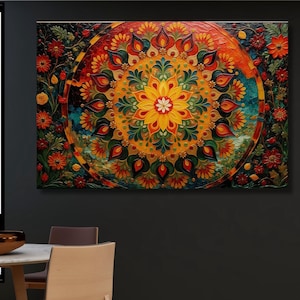 Mandala Canvas Wall Art Spiritual Wall Art, Mandala Decor, Spiritual Mandala, Mandala Art Gift,Tree art gift Tree of Life Canvas Wall Art