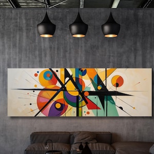 Wassily Kandinsky style Canvas Wall Art,A Gallery Exhibition ART Kandinsky Canvas Print Home Decor Kandinsky Canvas Art Ready to Hang Canvas