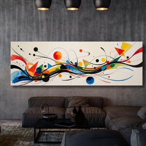 Wassily Kandinsky style Canvas Wall Art,A Gallery Exhibition ART Kandinsky Canvas Print Home Decor Kandinsky Canvas Art Ready to Hang Canvas