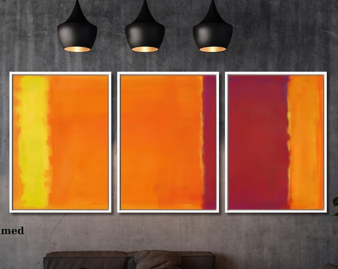 Set of 3 Mark Rothko Canvas Print Abstract Art,Minimalism Painting,Rothko Canvas,Rothko Poster,Rothko Poster Print,Painting,Rothko Expensive