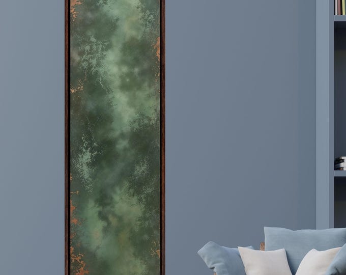 Long Narrow Canvas Wall Art Vertical Nature Print Tall Modern Abstract Waves Wall Decor for Hallway,Entryway Small Space Abstract Styling