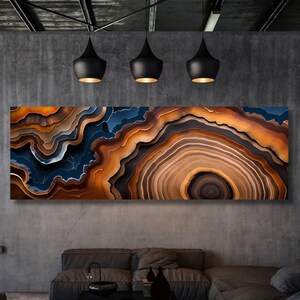 Anneaux d&#39;arbre panoramiques, toile d&#39;art murale élégante, naturelle, excellente solution de conception pour l&#39;écho des anneaux d&#39;arbre, impression de souches, anneaux d&#39;arbres sur toile