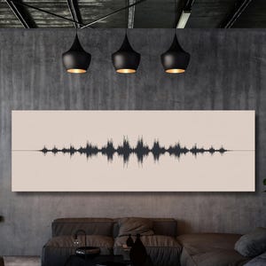 Soundwave Canvas Wall Art Song Lyrics Wall Art Unique Music Gift for Home Decor, Audio Waveform Print art
