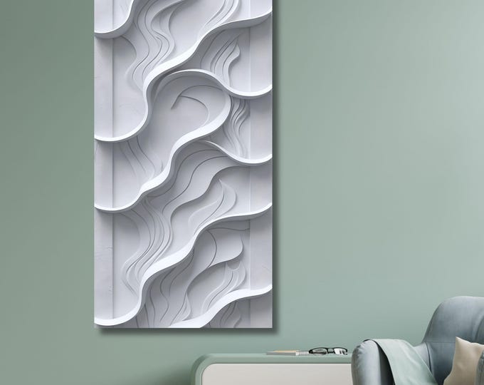 Long Narrow Canvas Wall Art Vertical Nature Print Tall Modern sun Tree or Mountain Wall Decor for Hallway,Entryway Small Space Styling Print