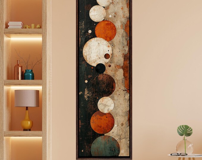 Long Narrow Canvas Wall Art Vertical Nature Print Tall Wall Decor for Hallway,Entryway Small Space Styling Print