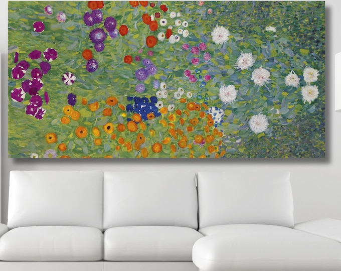 Gustav Klimt Canvas Art Famous Art,Frame Large Wall Art,Vintage Art,Green Art,Gift Gustav Klimt Wall Art Prints,Klimt Exhibition long narrow