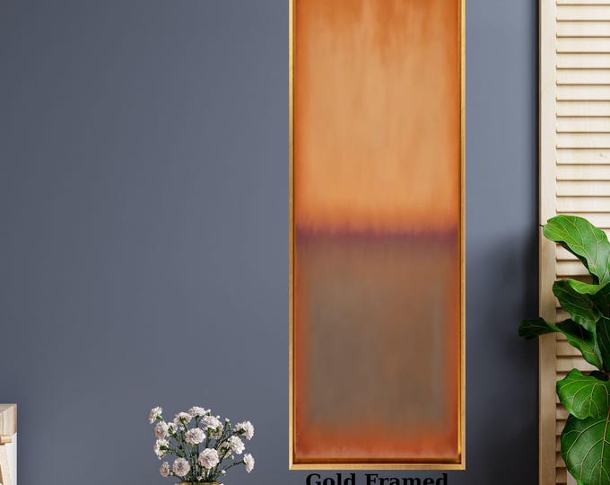 Long Narrow Canvas Wall Art Vertical Nature Print Tall Modern Mark Rothko Style Wall Decor for Hallway, Entryway or Small Space art