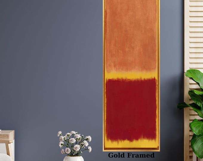 Long Narrow Canvas Wall Art Vertical Nature Print Tall Modern Mark Rothko Style Wall Decor for Hallway, Entryway or Small Space art