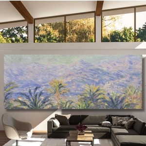 Panoramic claude monet Canvas Art Famous Art,claude monet Large Wall Art,Vintage Art,Green Art,Gift monet Wall Art claude monet Exhibition