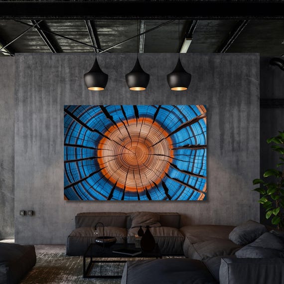 Tree Rings Canvas Wall Art Elegant Natural Wall Art Great Design Solution for Echo Tree Ring Print stump,Tree ring Wood Canvas art Texture