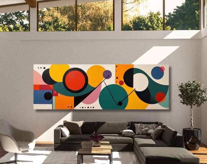 Wassily Kandinsky Style Canvas Wall Art, Exhibition Print, Modern Abstract Decor (Ready to Hang)