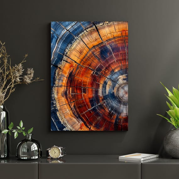 Tree Rings Canvas Wall Art Elegant Natural Wall Art Great Design Solution for Echo Tree Ring Print stump,Tree ring Wood Canvas art Texture