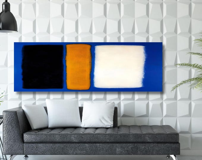Panoramic Rothko Style Canvas Art: Large Wall Art, Vintage Print