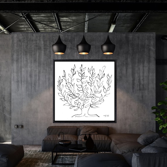The Plain Tree Canvas Henri Matisse Canvas print, plane tree line Square Wall Art print, Matisse Wall Art Symbolic Artwork Abstract Canvas