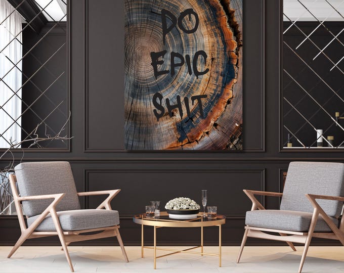 Motivational Quote "DO EPIC SHIT"Canvas Wall Art Motivational Wall Art, Great Gift, Graffiti Wall Art Gift Canvas Do Epic Shit Motivational