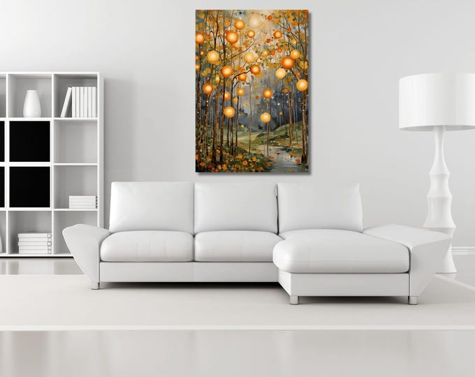 Gustav Klimt Canvas Print, Flower Garden Art, Exhibition Painting