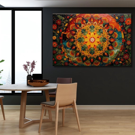 Mandala Canvas Wall Art Spiritual Wall Art, Mandala Decor, Spiritual Mandala, Mandala Art Gift,Tree art gift Tree of Life Canvas Wall Art