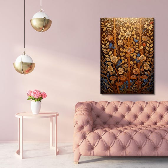 Gustav Klimt Canvas Wall Art Klimt Print, Klimt Canvas Poster, Gustav Klimt Poster, Klimt Painting, Flower Garden Flower Market Gift art
