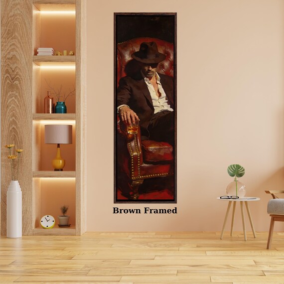Mafia Boss Narrow Canvas Print, Tall Vertical Wall Art