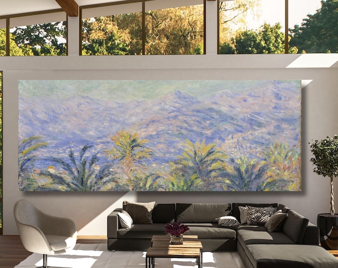 Panoramic claude monet Canvas Art Famous Art,claude monet Large Wall Art,Vintage Art,Green Art,Gift monet Wall Art claude monet Exhibition