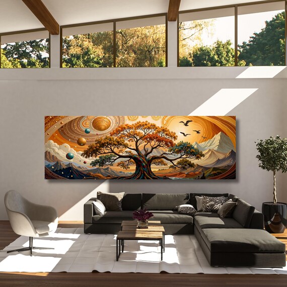 Tree of life Gustav Klimt Canvas Wall Art,Tree of life Framed Wall Art,Tree of life Poster, Extra Large Wall Art Tree of life Ready to Hang