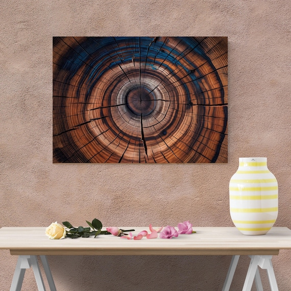 Tree Rings Canvas Wall Art Elegant Natural Wall Art Great Design Solution for Echo Tree Ring Print stump,Tree ring Wood Canvas art Texture