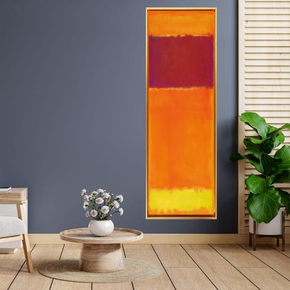 Long Narrow Canvas Wall Art Vertical Mark Rothko Canvas Art Famous Art,Canvas Large Wall Art,Vintage Art,Rothko Prints,Rothko Exhibition art