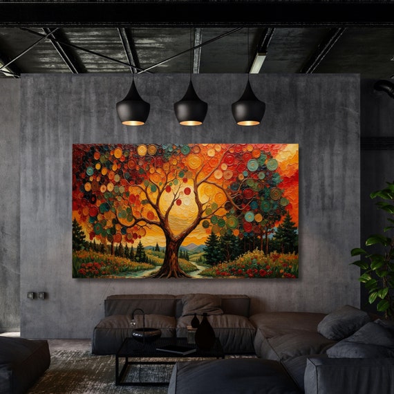 Tree of life Gustav Klimt Canvas Wall Art,Tree of life Framed Wall Art,Tree of life Poster, Extra Large Wall Art Tree of life Ready to Hang