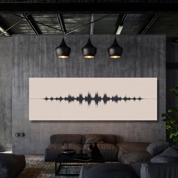 Soundwave Canvas Wall Art Song Lyrics Wall Art Unique Music Gift for Home Decor, Audio Waveform Print art Personalized with your chosen song