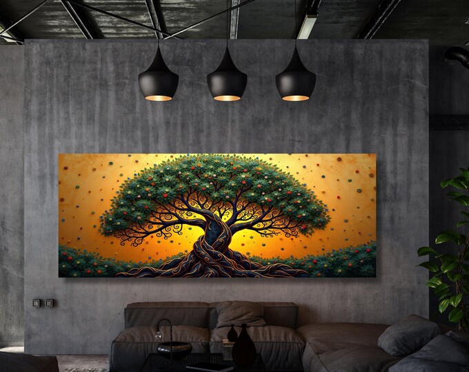 Tree of Life Canvas Print - Klimt Inspired, Framed or Unframed