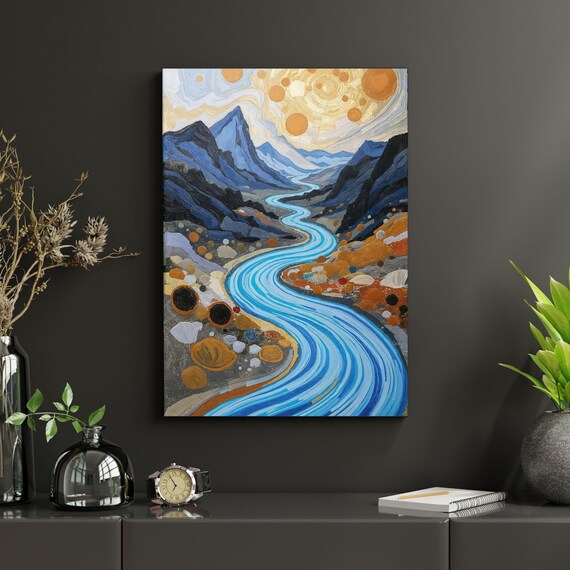 Full Moon Wildflower Klimt Canvas Wall Art Klimt Print Klimt Canvas Poster, Gustav Klimt Poster Klimt Exhibition Flower Garden Flower Market