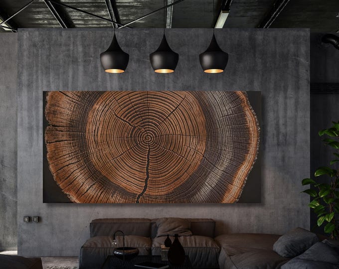 Tree Rings Canvas Wall Art Elegant Natural Wall Art Great Design Solution for Echo Tree Ring Print stump,Tree ring Wood Canvas art Texture