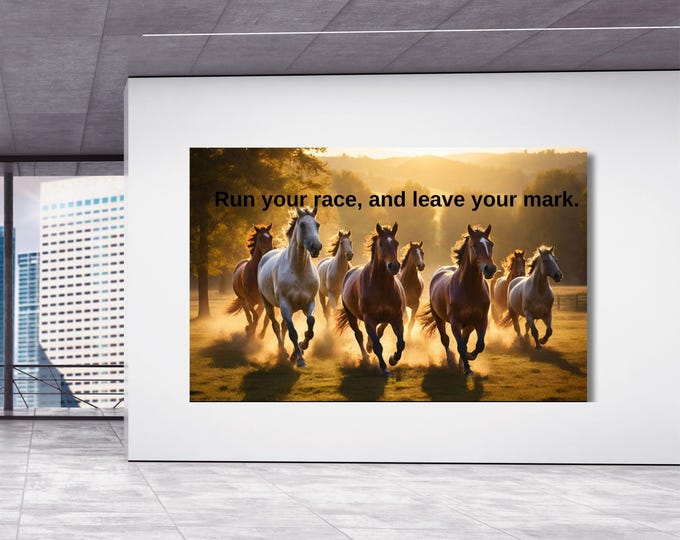 Horse Wall Art Print: Surreal Canvas Painting (Multiple Sizes Available)
