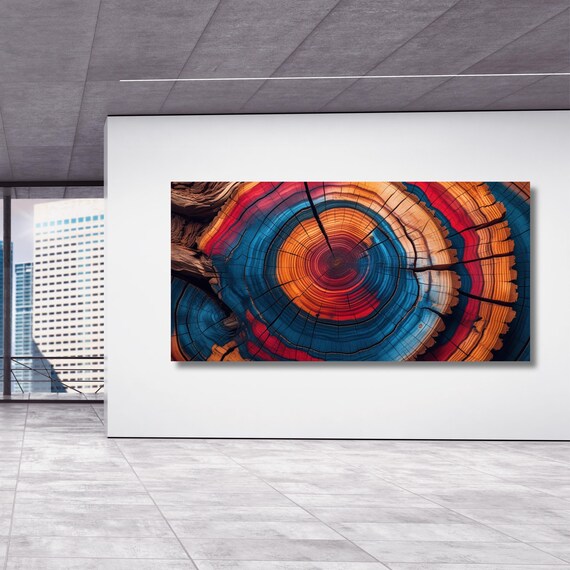 Tree Rings Canvas Wall Art Elegant Natural Wall Art Great Design Solution for Echo Tree Ring Print stump,Tree ring Wood Canvas art Texture