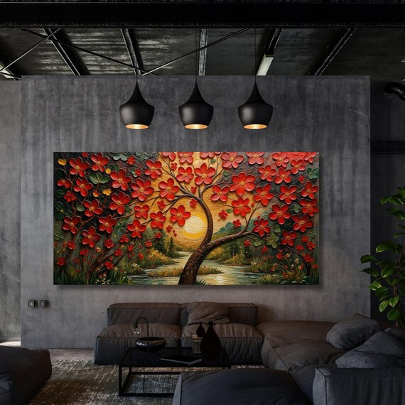 Gustav Klimt Tree of Life Canvas Wall Art: Extra Large Ready to Hang