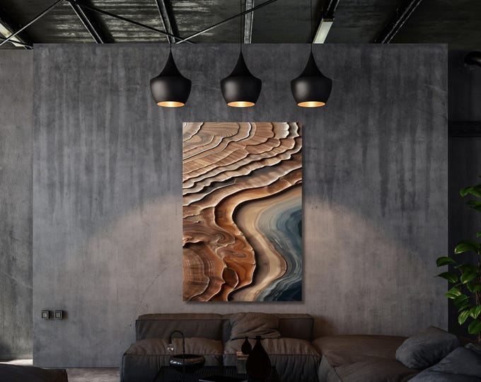 Tree Ring Texture Canvas Wall Art: Wood Print