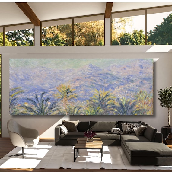 Panoramic claude monet Canvas Art Famous Art,claude monet Large Wall Art,Vintage Art,Green Art,Gift monet Wall Art claude monet Exhibition