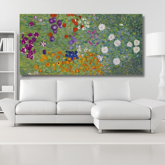 Gustav Klimt Canvas Art Famous Art,Frame Large Wall Art,Vintage Art,Green Art,Gift Gustav Klimt Wall Art Prints,Klimt Exhibition long narrow