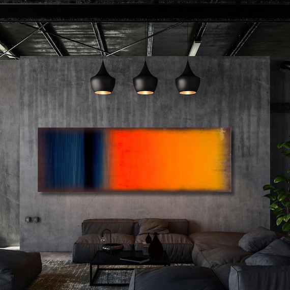 Panoramic Rothko Style Canvas Art Print: Large Wall Decor