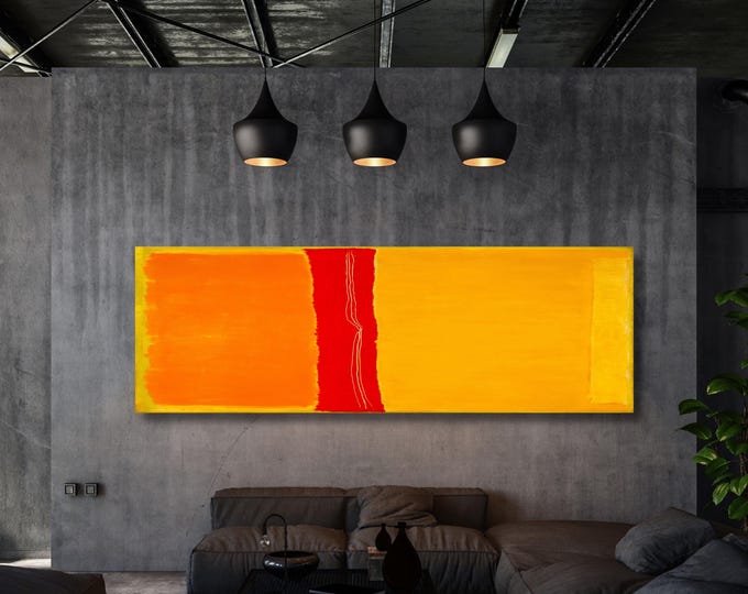 Mark Rothko Style Canvas Art: Panoramic Abstract Print