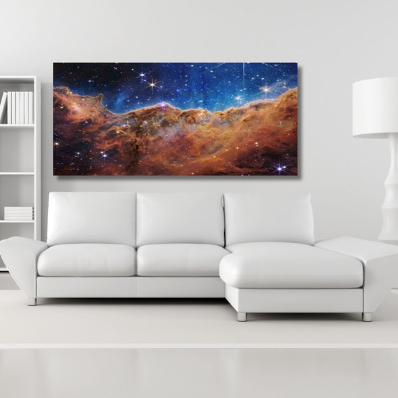 James Webb Telescope Carina Nebula Canvas Art: NASA Space Poster