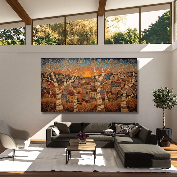 Gustav Klimt Tree of Life Canvas Wall Art Klimt Print, Klimt Canvas Poster, Gustav Klimt Poster, Klimt Exhibition Painting, Flower Garden