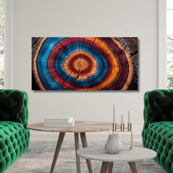 Tree Rings Canvas Wall Art Elegant Natural Wall Art Great Design Solution for Echo Tree Ring Print stump,Tree ring Wood Canvas art Texture