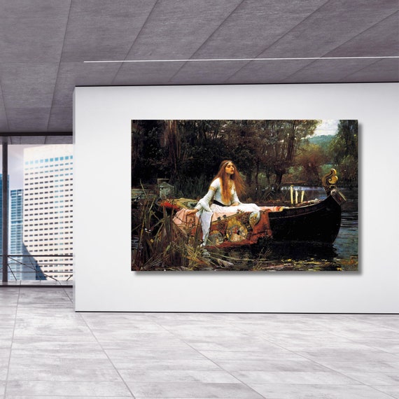 The Lady Of Shalott Canvas Wall Art John William Waterhouse Reproduction Wall art Canvas Print Magritte art Home Decor Waterhouse Gallery