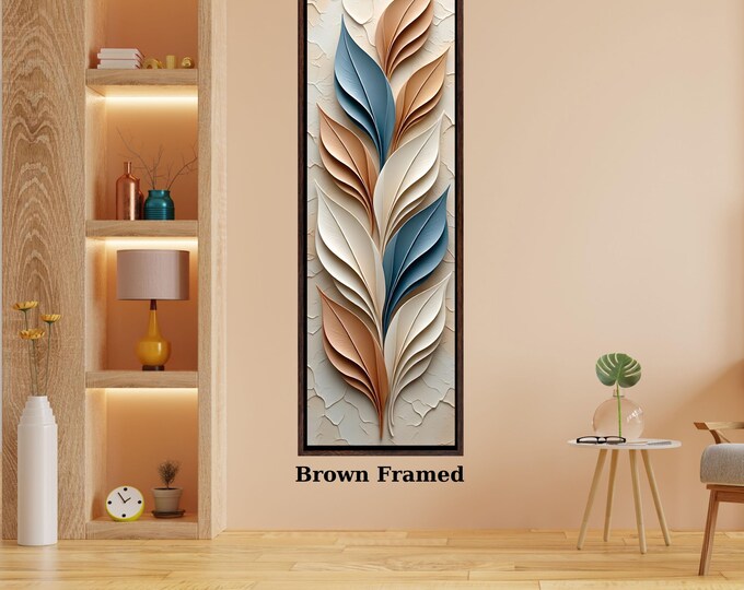 Nature Wall Decor: Vertical Canvas Print (Sun, Tree & Mountain)